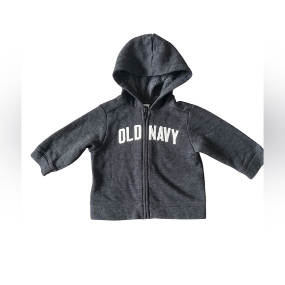 Old Navy Grey Baby Zip Up Hoodie | 6M - Picture 1 of 3